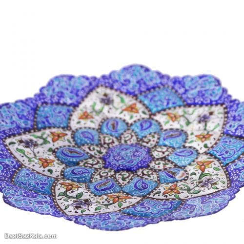 بشقاب مسی میناکاری 16 سانتی کد LT-30