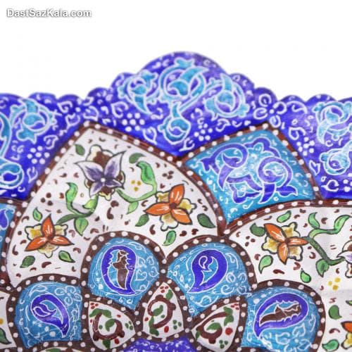 بشقاب مسی میناکاری 16 سانتی کد LT-30