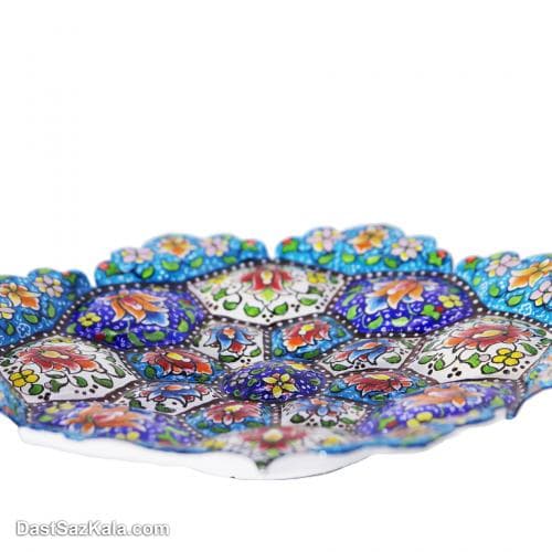 بشقاب و دیوارکوب میناکاری شده مسی 16 سانتی کد LT-31