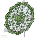 بشقاب و دیوار کوب میناکاری مسی 17 سانتی سبز کد LT-74