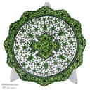 بشقاب و دیوار کوب میناکاری مسی 17 سانتی سبز کد LT-74