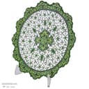 بشقاب مسی میناکاری 20 سانتی سبز کد LT-73