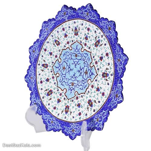 بشقاب دیوارکوب میناکاری مسی 26 سانتی کد LT-58