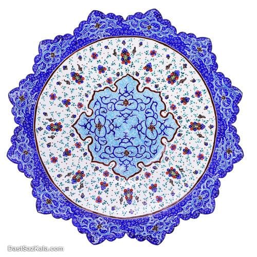 بشقاب دیوارکوب میناکاری مسی 26 سانتی کد LT-58