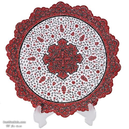 بشقاب دیوارکوب میناکاری مسی 30 سانتی کد LT-64