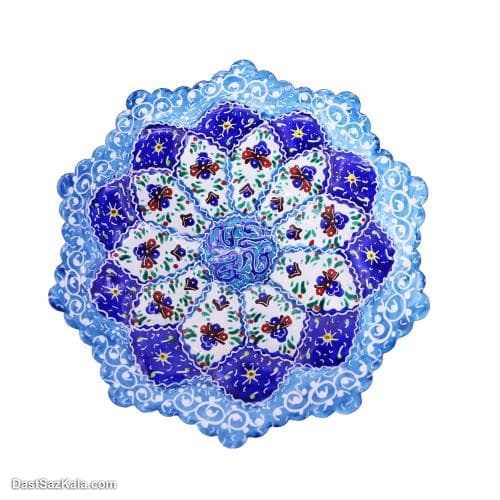 بشقاب دیوارکوب میناکاری مسی 9 سانتی کد LT-94