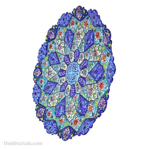 بشقاب دیوارکوب میناکاری مسی 30 سانتی کد LT-19