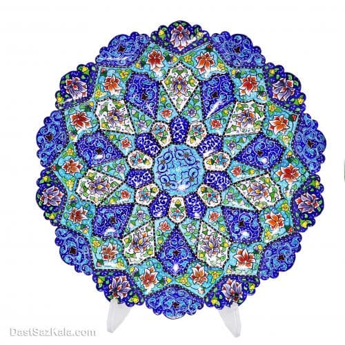 بشقاب دیوارکوب میناکاری مسی 30 سانتی کد LT-19