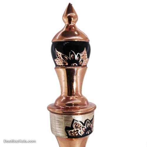 شربت خوری مسی الماس تراش نقره کوبی 40 سانتی 2 عددی کد MJ-99