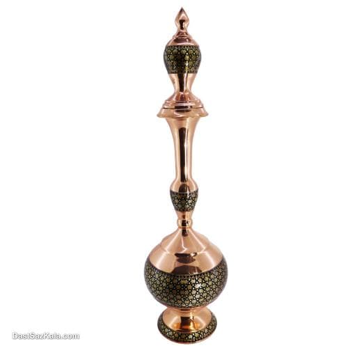 تنگ مسی خاتم کاری شده 40 سانتی مجموعه ی 2 عددی کد MJ-95