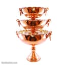 میوه خوری مسی پایه دار زنجان 5 عددی در 5 سایز کد SHH-80