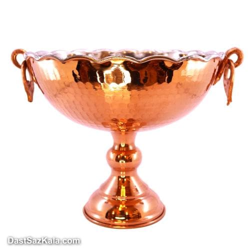 میوه خوری مسی پایه دار زنجان 5 عددی در 5 سایز کد SHH-80