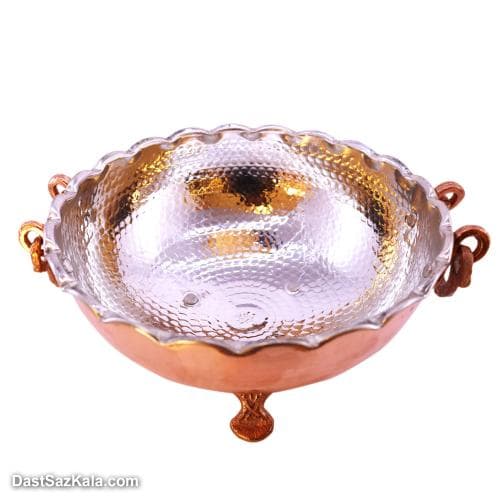 میوه خوری مسی سه پایه زنجان سایز کوچک کد SHH-81