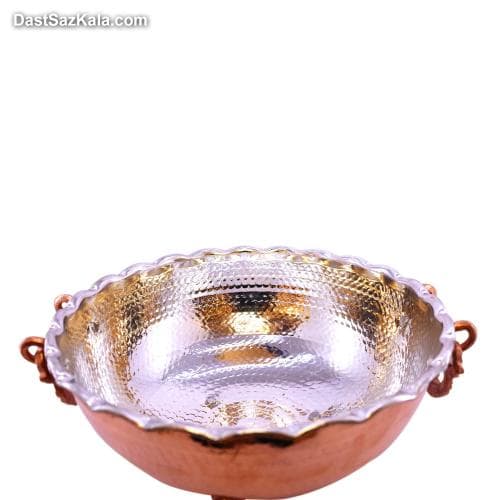 میوه خوری مسی سه پایه زنجان سایز متوسط کد SHH-82