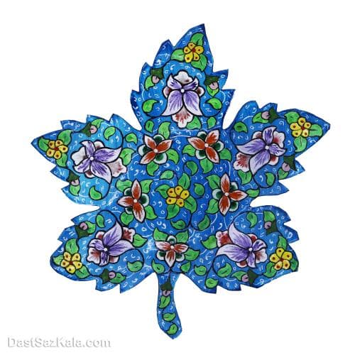 دیوارکوب میناکاری مسی طرح برگ مجموعه 3 عددی کد LT-18