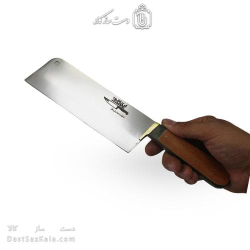 ساطور استیل زنجان دست ساز قربانلو دسته چوبی کد MS-15