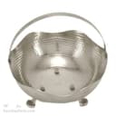 سبد میوه مسی سفید مدل لاله 19 سانتیمتری سایز کوچک کد AH-99