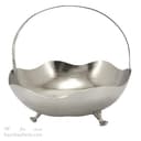 سبد میوه مسی سفید مدل لاله 21 سانتیمتری سایز متوسط کد AH-98