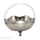 سبد میوه مسی سفید مدل لاله 21 سانتیمتری سایز متوسط کد AH-98