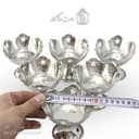 ست هفت سین و بستنی خوری مسی سفید مدل ستاره ای 6 تایی AH-62