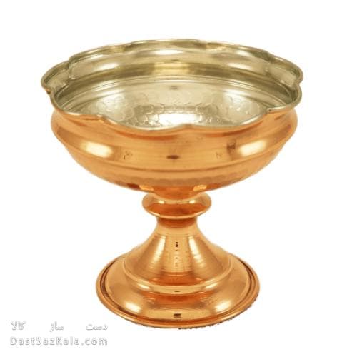 ست هفت سین و بستنی خوری مسی پایه دار 10سانتی 6 تایی AH-58