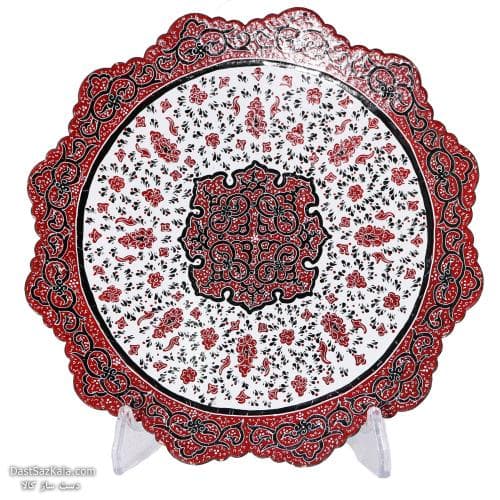 ست بشقاب و دیوارکوب میناکاری مسی 3 تایی کد LT-67
