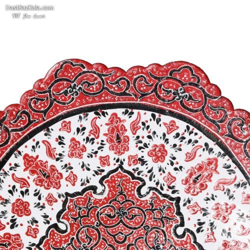 ست بشقاب و دیوارکوب میناکاری مسی 3 تایی کد LT-67