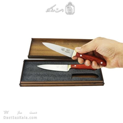 ست چاقوی آشپزخانه زنجان دسته چوبی مجموعه 2 عددی کد MS-11