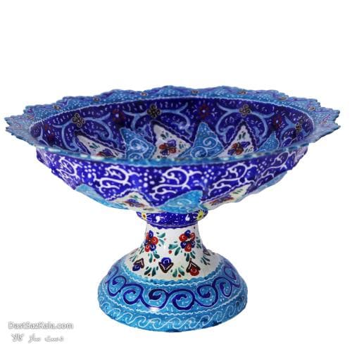 ست بستنی خوری میناکاری پایه دار مسی 6 تایی کد LT-82