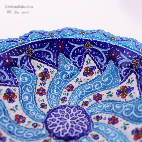 ست بستنی خوری میناکاری پایه دار مسی 6 تایی کد LT-82