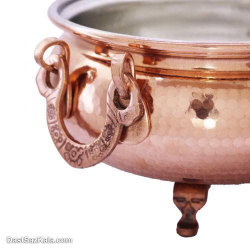 سرویس سوفله خوری مسی درب دار زنجان در سه سایز کد PA-23