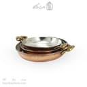 سرویس ماهیتابه مسی زنجان دسته برنجی مجموعه 3 عددی کد AH-159