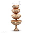 سرویس پذیرایی مسی الماس تراش نقره کوب 4 تیکه کد MJ-124