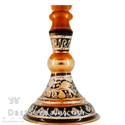 سرویس پذیرایی مسی طرح الماس تراش نقره کوب 4 تیکه کد MJ-133