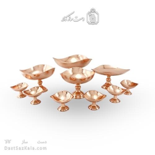 سرویس پذیرایی مسی جدید پایه دار نانو شده 10 پارچه AH-109