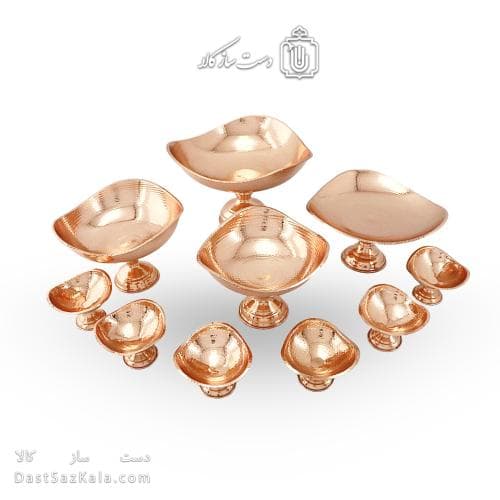 سرویس پذیرایی مسی جدید پایه دار نانو شده 10 پارچه AH-109