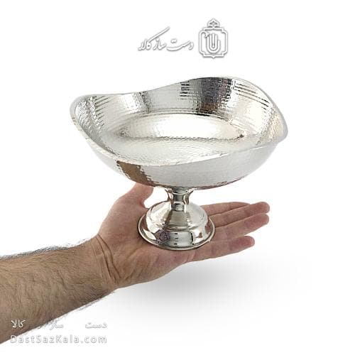 سرویس پذیرایی مسی سفید جدید پایه دار نانو شده 10 تیکه AH-110