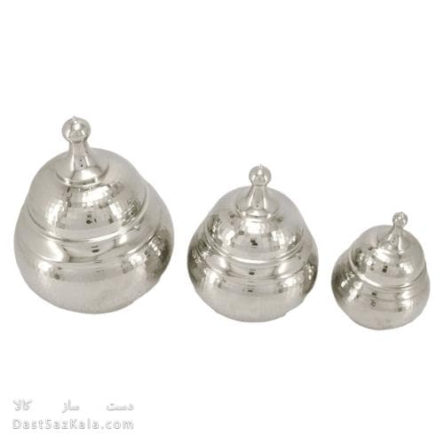 سرویس پذیرایی مسی سفید درب دار نانو شده 3 تیکه AH-86