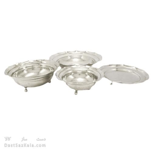 سرویس پذیرایی مسی سفید سه پایه نانو شده 4 تیکه AH-90