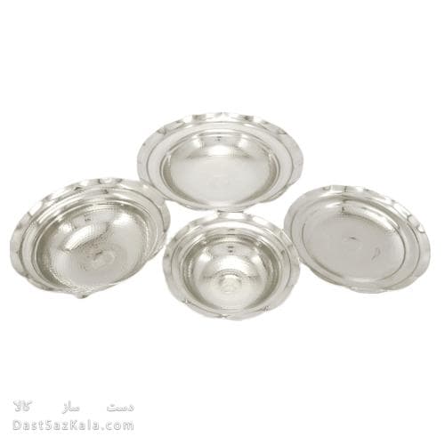 سرویس پذیرایی مسی سفید سه پایه نانو شده 4 تیکه AH-90