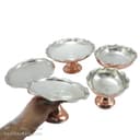 سرویس پذیرایی مسی پایه دار داخل سفید نانو شده 5 تیکه AH-100