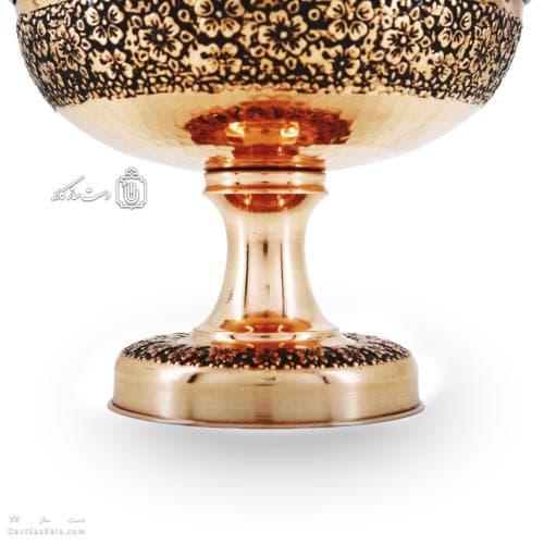 سرویس پذیرایی مسی گل رز قلم کاری شده 4 تیکه کد PA-67