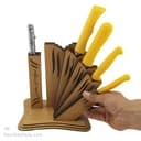 سرویس چاقو آشپزخانه زنجان 6 پارچه با پایه چوبی MN-20