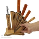 سرویس چاقو آشپزخانه زنجان 5 تیکه با پایه چوبی MN-25