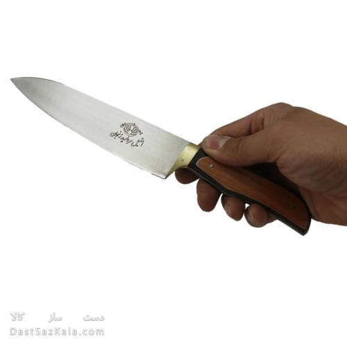 سرویس چاقو آشپزخانه زنجان 6 پارچه با پایه چوبی MN-38