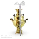 سماور ذغالی برنجی طرح دار 3 لیتری کد AH-137