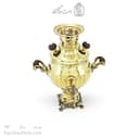 سماور ذغالی برنجی 1 لیتری مدل آینه ای کد AH-150