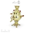 سماور زغالی برنجی مدل آینه ای 3 لیتری کد AH-147