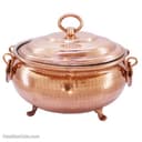 سوفله خوری مسی درب دار زنجان بزرگ سایز 3 کد PA-47