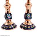 شمعدانی مسی طرح پرداز 22 سانتی 2 عددی کد MJ-31